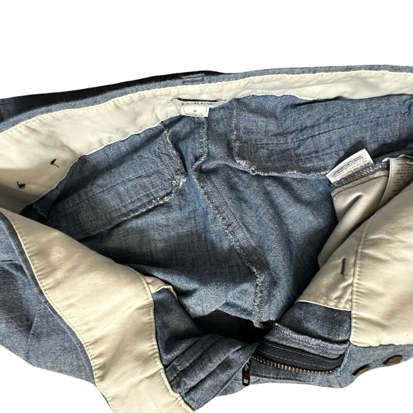 J. Crew Chambray Bermuda Shorts Flat Front Blue Women Size 0. - Picture 12 of 16